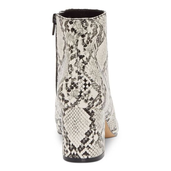 INC Womens Black Snake Skin Print Covered Heel Floriann Almond Toe Booties 6.5 M - Picture 2 of 4